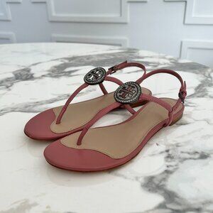 NWT - Tory Burch Liana Flat Sandals - Pink Magnolia🌸